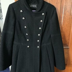GUESS Double-breasted, Skirted Coat